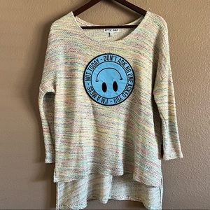 Attic Salt Upside Down Knit Top Small NWOT